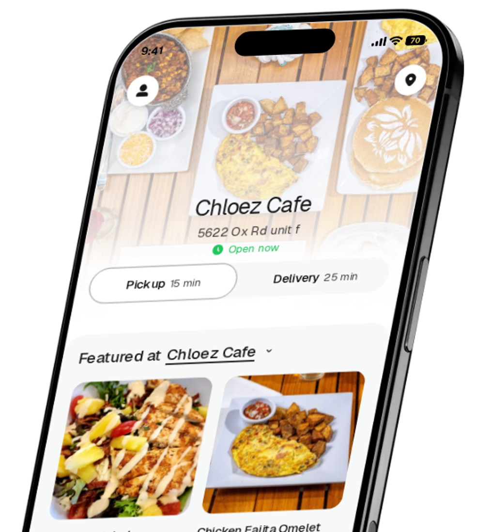 Chloez Cafe app preview