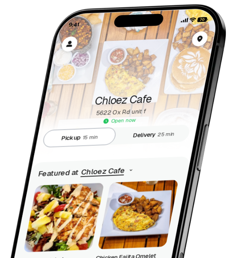 Chloez Cafe app preview