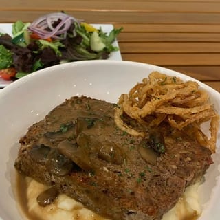 Homemade Meatloaf, Mashed Potatoes, Green Beans OR Salad